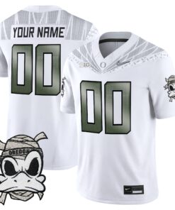 Alternative view of Oregon Ducks 2025 "Mummy Duck" Vapor Limited Custom Jersey - All Stitched