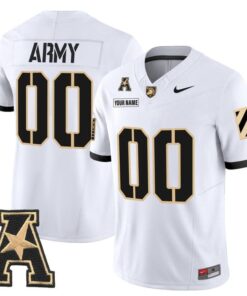 Custom Army Black Knights Jersey Name, Number 2025 Limited Stitched 16 2025LimitedStitchedWhite