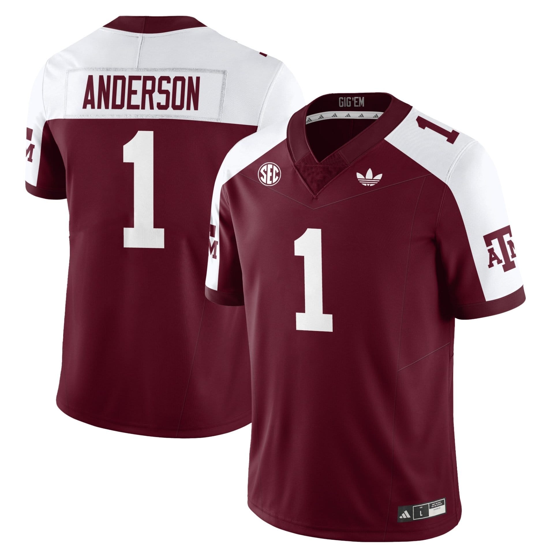 Texas A&M Aggies Football 1975 Throwback Jersey - All Stitched 9 Texas A&M Aggies Football 1975 Throwback Jersey - All Stitched - Image 9