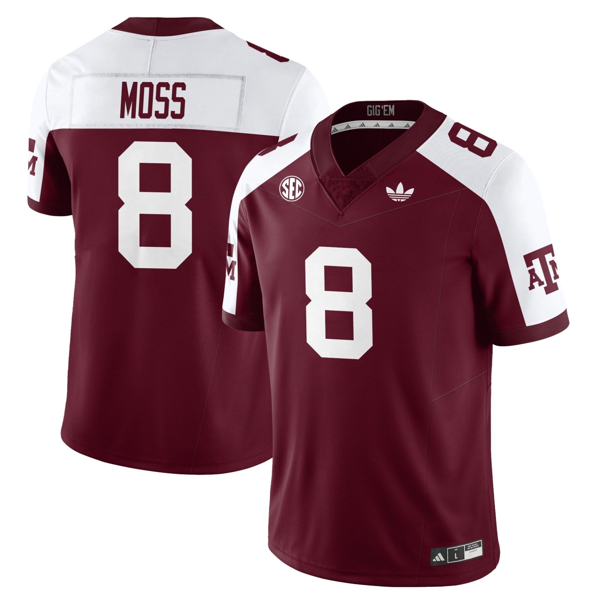 Texas A&M Aggies Football 1975 Throwback Jersey - All Stitched 12 Texas A&M Aggies Football 1975 Throwback Jersey - All Stitched - Image 12