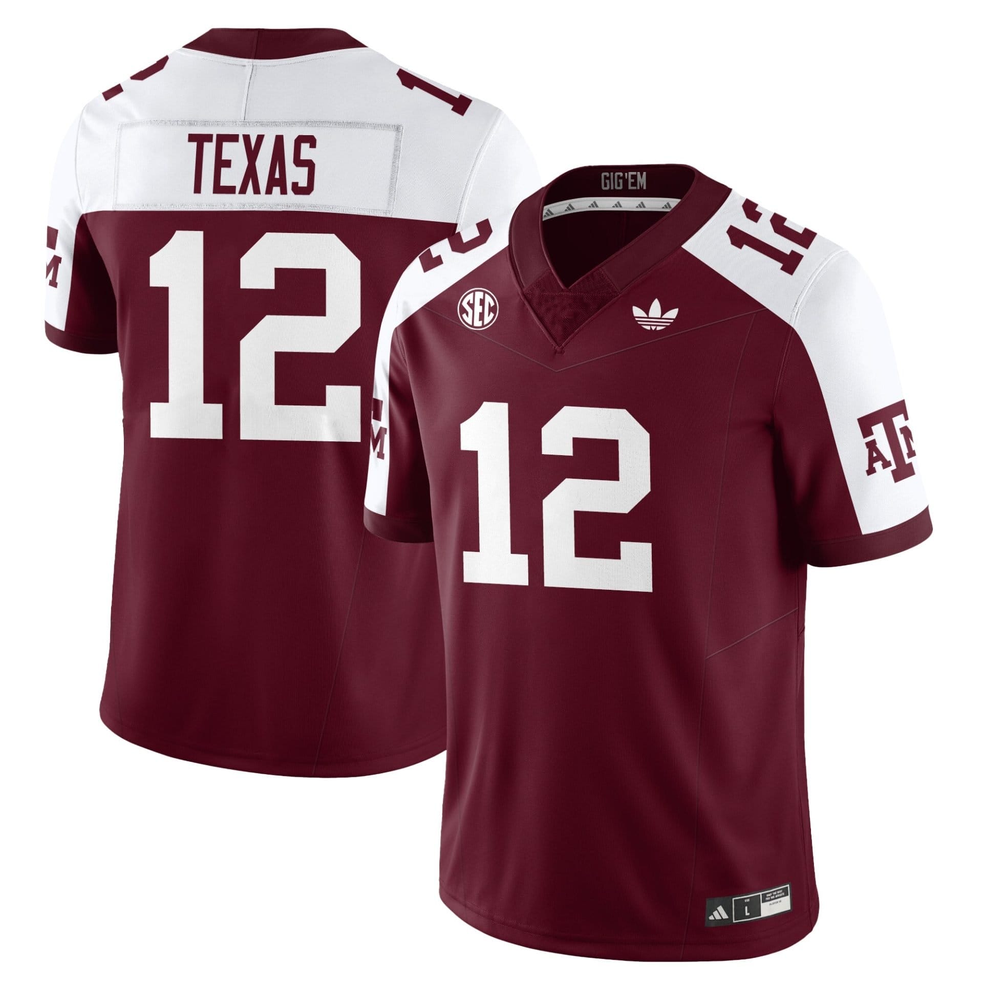 Texas A&M Aggies Football 1975 Throwback Jersey - All Stitched 14 Texas A&M Aggies Football 1975 Throwback Jersey - All Stitched - Image 14