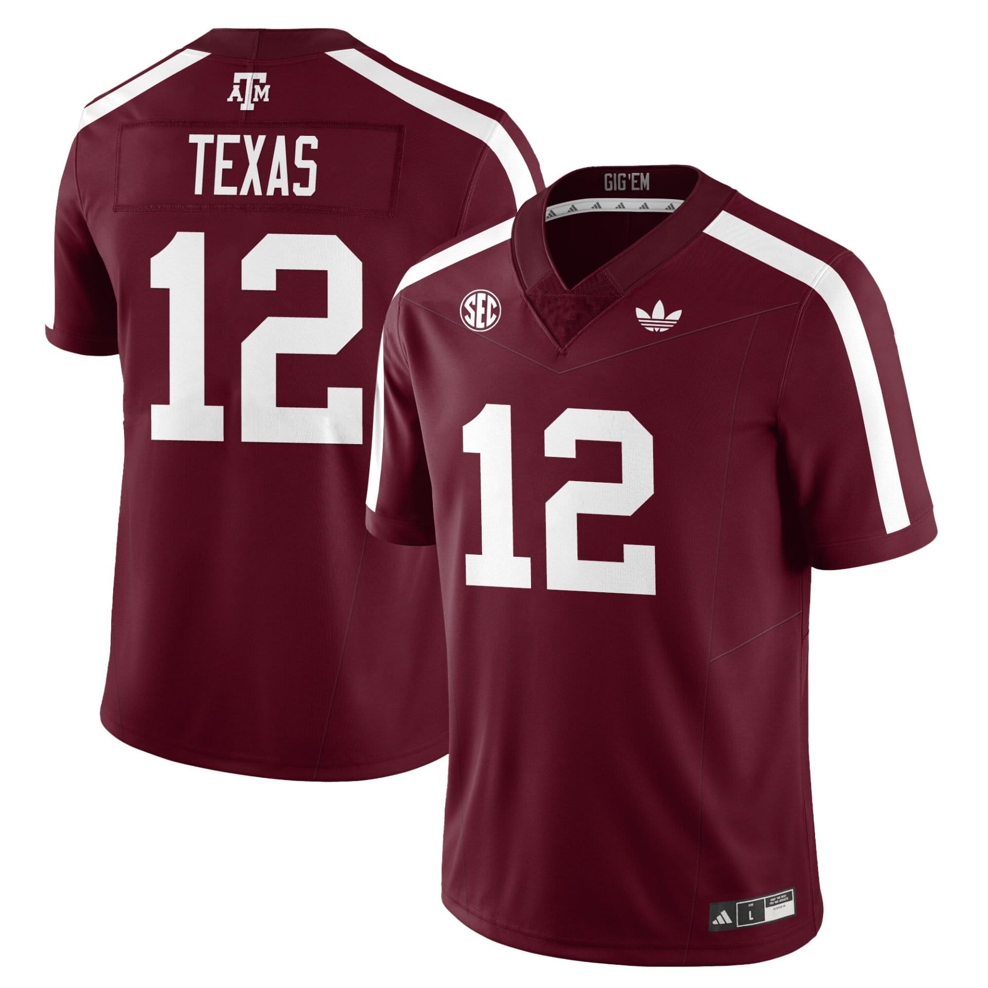 Texas A&M Aggies Football 1975 Throwback Jersey - All Stitched 6 Texas A&M Aggies Football 1975 Throwback Jersey - All Stitched - Image 6