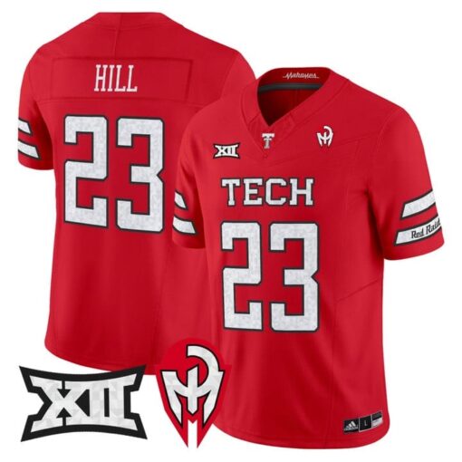 Adam Hill Jersey #23 Texas Tech Red Raiders Too Cold Vapor Stitched - Image 4