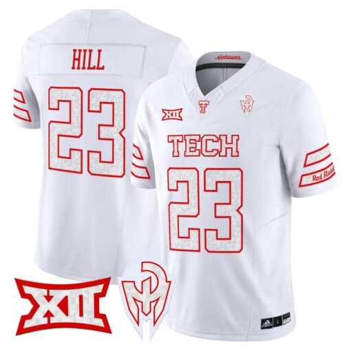Adam Hill Jersey #23 Texas Tech Red Raiders Too Cold Vapor Stitched - Image 2