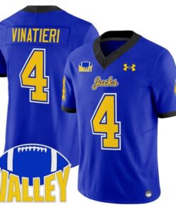Adam Vinatieri Jersey 4 South Dakota State Jackrabbits 2025 Stitched Blue
