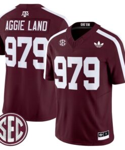 Aggie Land Jersey 979 Texas A M Aggies 2025 Vapor V2 Stitched Maroon