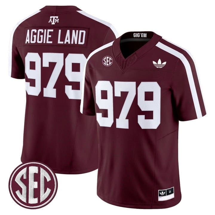 Aggie Land Jersey #979 Texas A&M Aggies 2025 Vapor V2 Stitched - Image 5