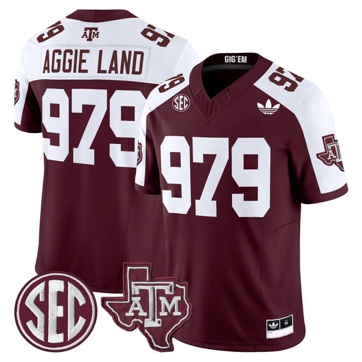 Aggie Land Jersey #979 Texas A&M Aggies 2025 Vapor V2 Stitched - Image 4
