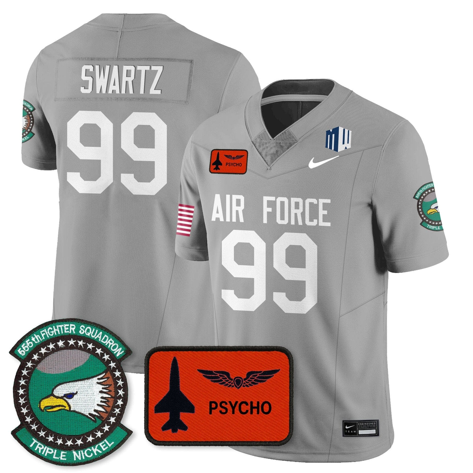Aidan Swartz Jersey #99 Air Force 2025 Honor F-16 Stitched - Image 4
