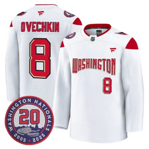 Alex Ovechkin Jersey #8 Washington Capitals 20th Anniversary Seasons Stitched