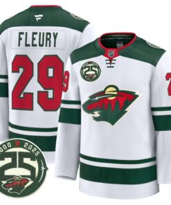 Andre Fleury Jersey #29 Minnesota Wild 25th Anniversary Patch Stitched