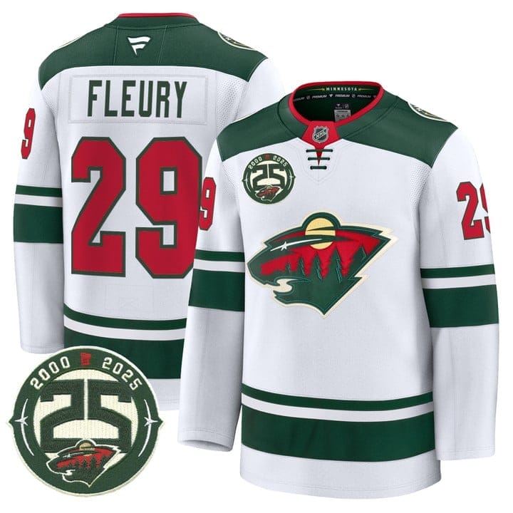 Andre Fleury Jersey #29 Minnesota Wild 25th Anniversary Patch Stitched 1 Andre Fleury Jersey #29 Minnesota Wild 25th Anniversary Patch Stitched