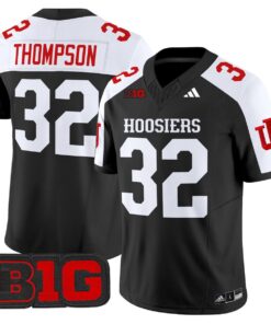 Anthony Thompson Jersey #32 Indiana Hoosiers 2025 Limited Stitched 7 Anthony Thompson Jersey 32 Indiana Hoosiers 2025 Limited Stitched Black Alter