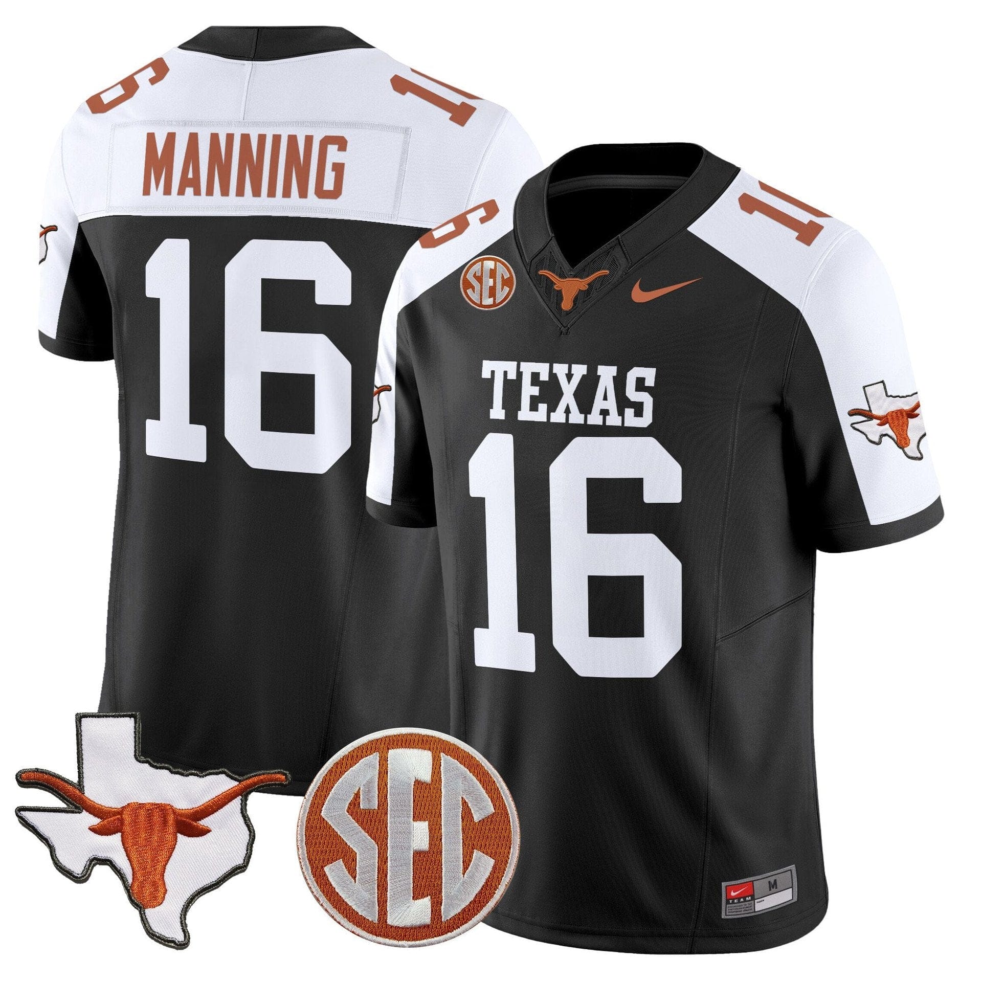 Arch Manning Jersey #16 Texas Longhorns 2025 State Map SEC Patch 3 Arch Manning Jersey #16 Texas Longhorns 2025 State Map SEC Patch - Image 3