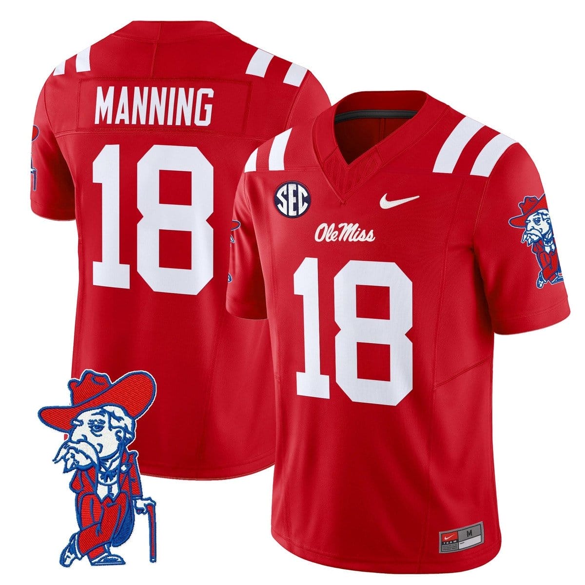 Archie Manning Jersey #18 Ole Miss Rebels 2025 Limited V2 Stitched - Image 3