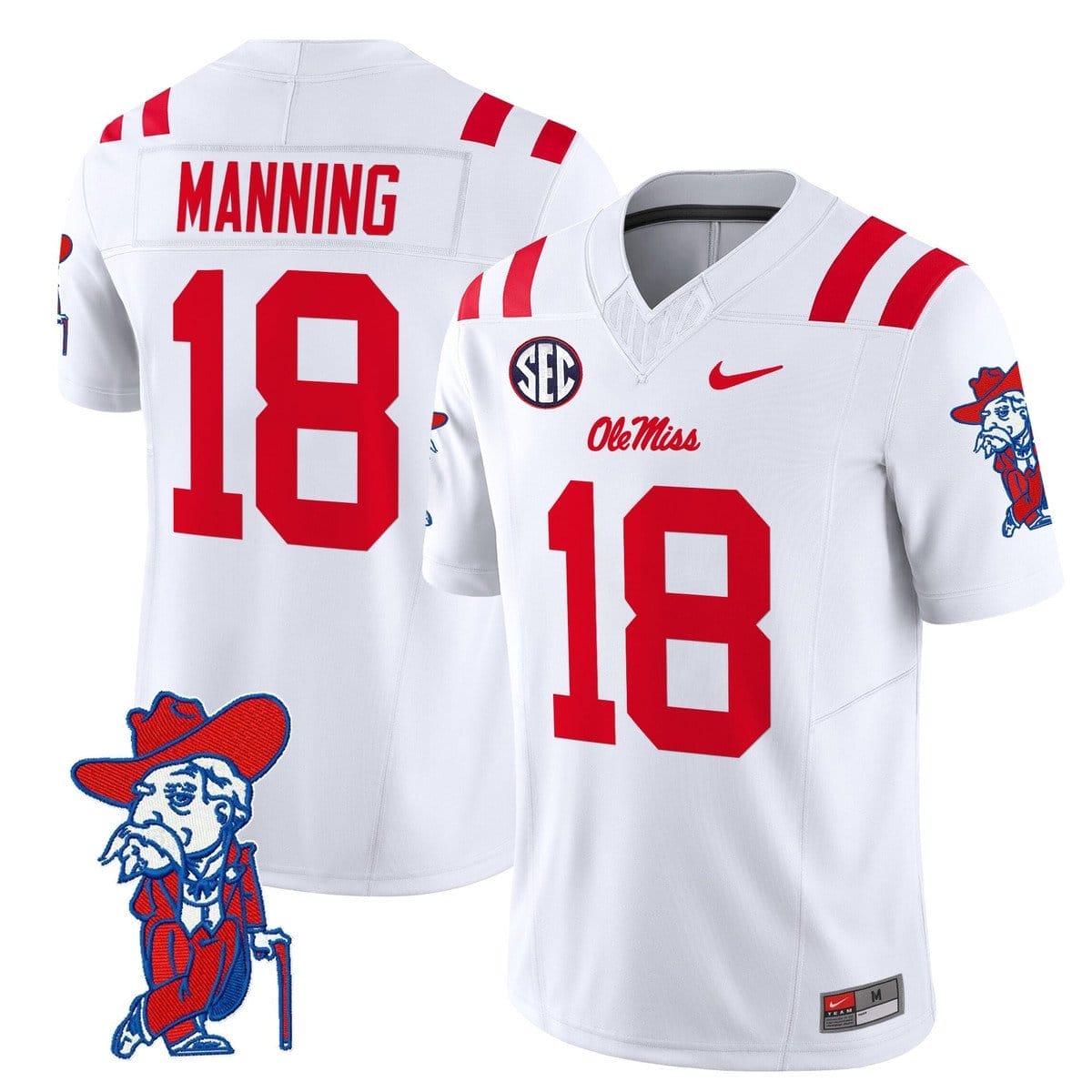 Archie Manning Jersey #18 Ole Miss Rebels 2025 Limited V2 Stitched - Image 2