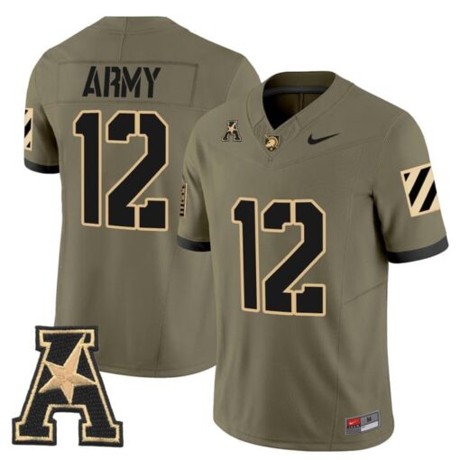 Army Jersey #12 Army Black Knights 2025 Vapor Limited Stitched - Image 4