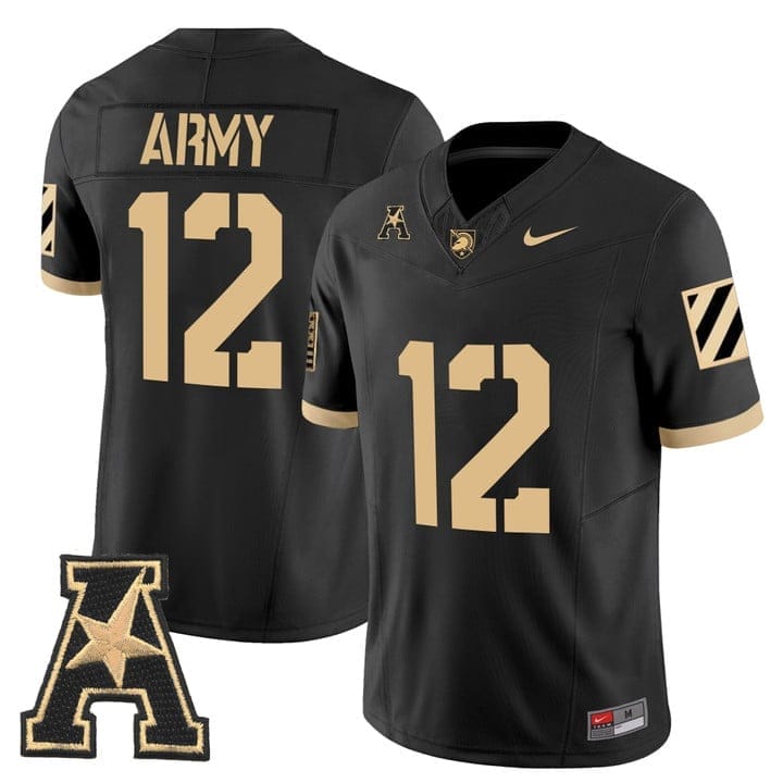 Army Jersey #12 Army Black Knights 2025 Vapor Limited Stitched