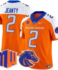 Ashton Jeanty Jersey 2 Boise State Broncos 2025 Vapor Stitched Orange Alternate