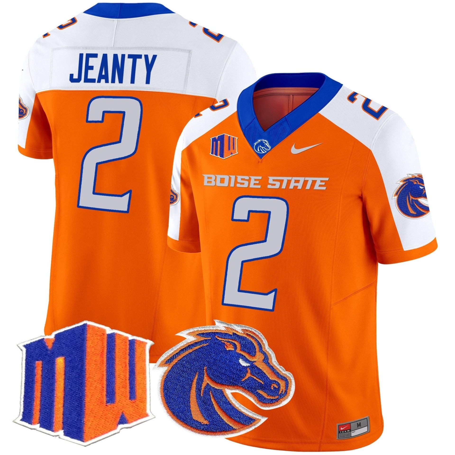Ashton Jeanty Jersey #2 Boise State Broncos 2025 Vapor Stitched 3 Ashton Jeanty Jersey #2 Boise State Broncos 2025 Vapor Stitched - Image 3