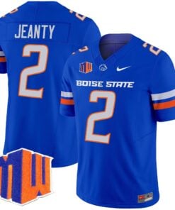 Ashton Jeanty Jersey 2 Boise State Broncos 2025 Vapor Stitched Royal