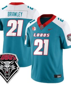 Alternative view of Austin Brawley Jersey #21 UNM Lobo Football 2025 All Stitched