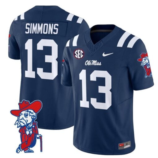 Austin Simmons Jersey #13 Ole Miss Rebels 2025 Limited V2 Stitched