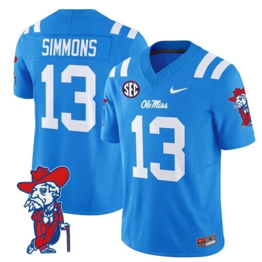 Austin Simmons Jersey #13 Ole Miss Rebels 2025 Limited V2 Stitched - Image 4