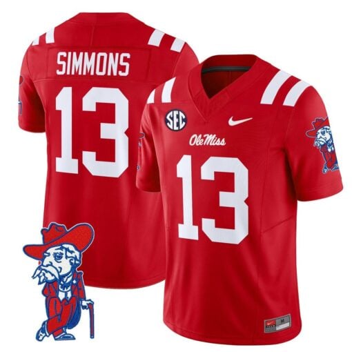 Austin Simmons Jersey #13 Ole Miss Rebels 2025 Limited V2 Stitched - Image 3