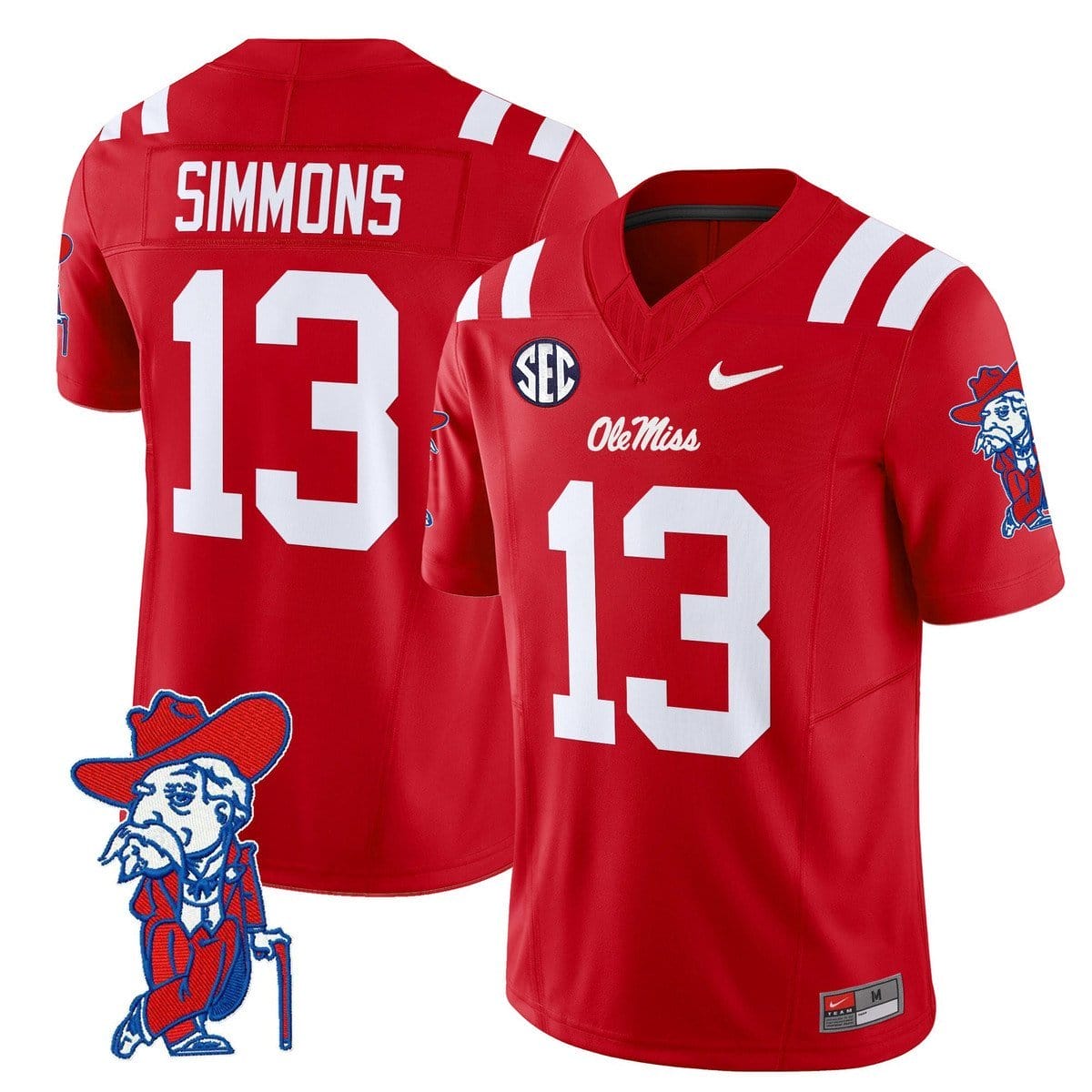 Austin Simmons Jersey #13 Ole Miss Rebels 2025 Limited V2 Stitched 3 Austin Simmons Jersey #13 Ole Miss Rebels 2025 Limited V2 Stitched - Image 3