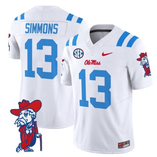 Austin Simmons Jersey #13 Ole Miss Rebels 2025 Limited V2 Stitched - Image 5