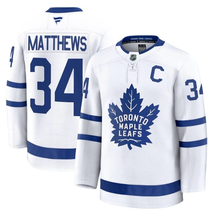 Auston Matthews Jersey #34 Toronto Maple Leafs Timeless Stitched