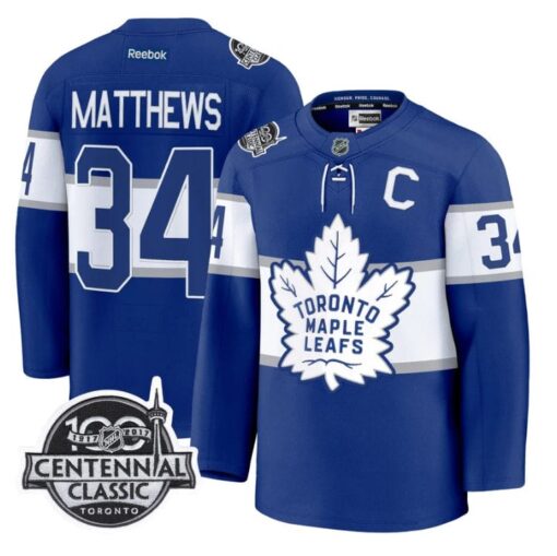 Auston Matthews Jersey #34 Toronto Maple Leafs Timeless Stitched - Image 5