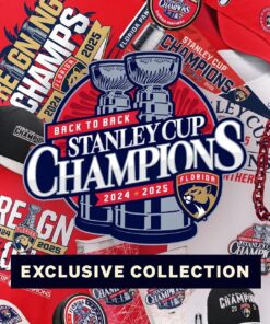 Alternative view of Custom San Florida Panthers 2025 Stanley Cup B2B Champions Jersey - All Stitched