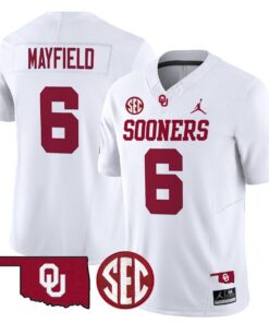 Alternative view of Baker Mayfield Jersey #6 Oklahoma Sooners 2025 Limited Stitched