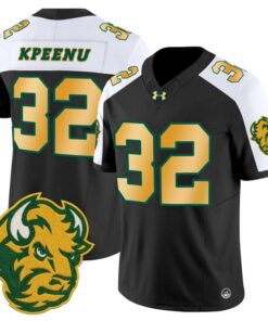 Barry Kpeenu Jersey 32 North Dakota State Bison Limited Stitched Black Alter