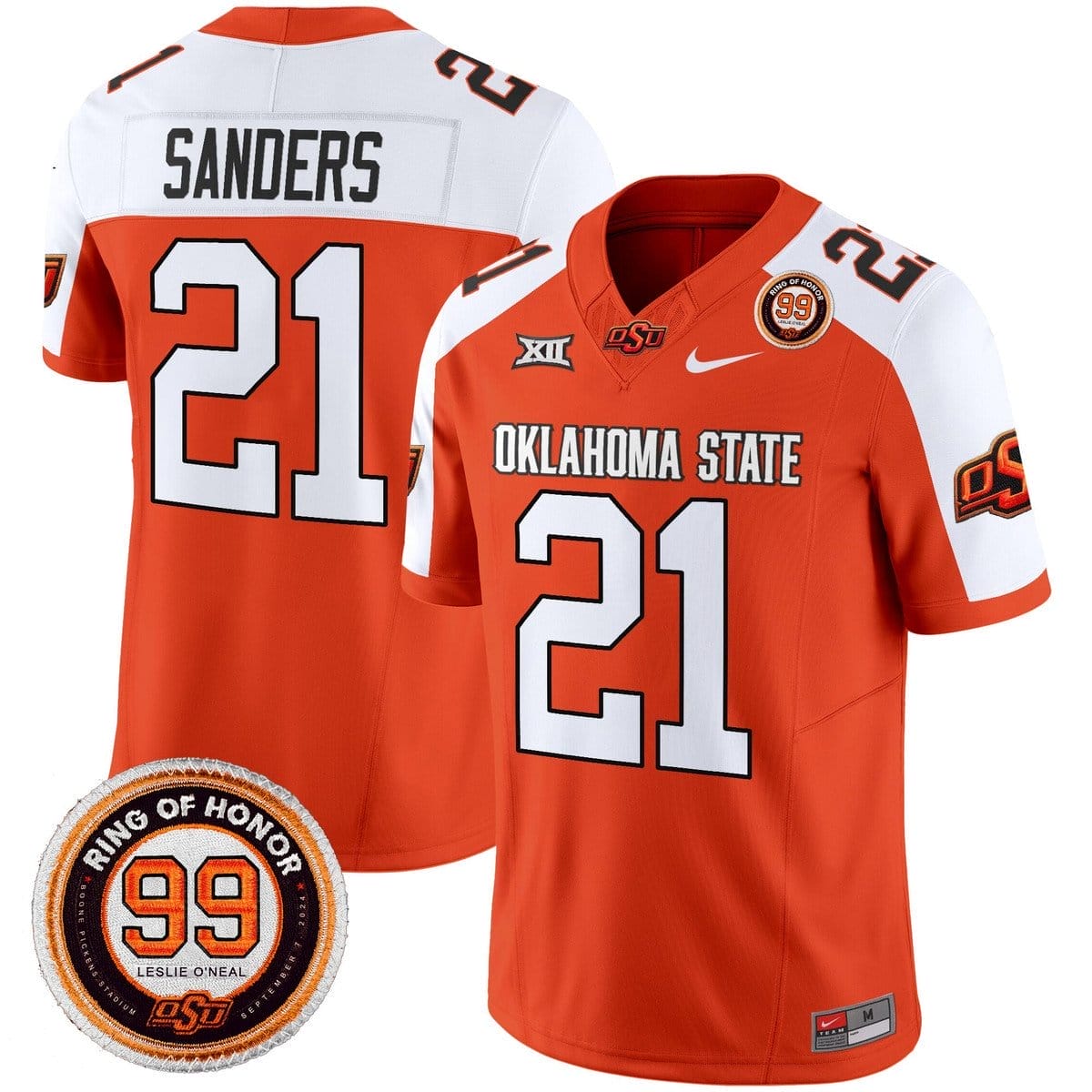 Barry Sanders Jersey #21 Oklahoma State Cowboys 2025 Leslie O'neal Patch - Image 4