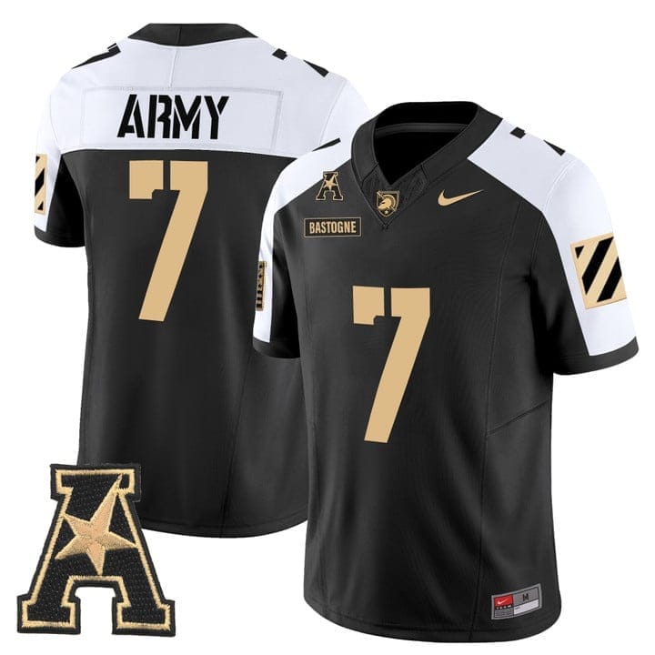 Bastogne Jersey #7 Army Black Knights 2025 Vapor Limited Stitched - Image 3
