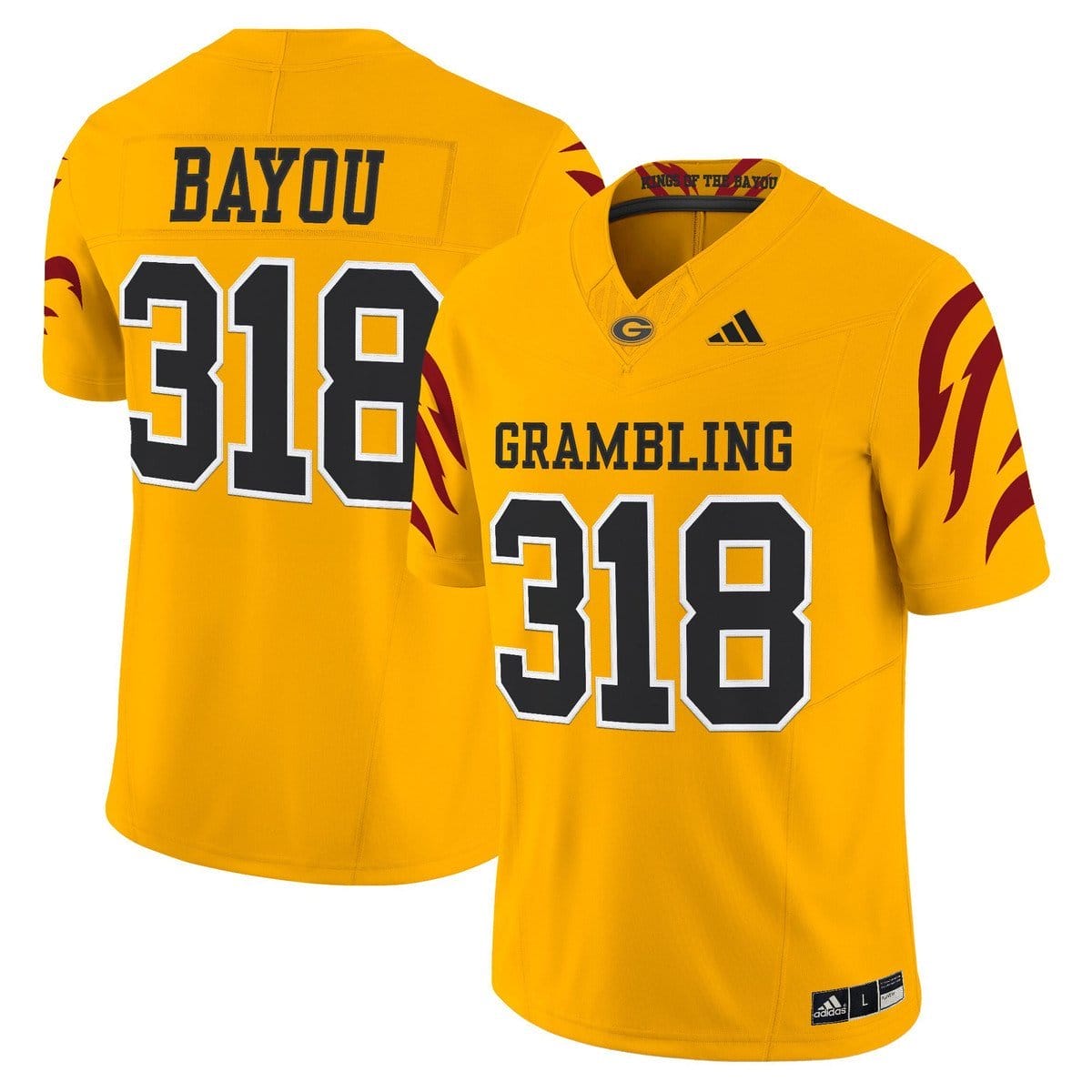 Bayou Jersey #318 Grambling Tigers 2025 Vapor Limited Stitched 3 Bayou Jersey #318 Grambling Tigers 2025 Vapor Limited Stitched - Image 3
