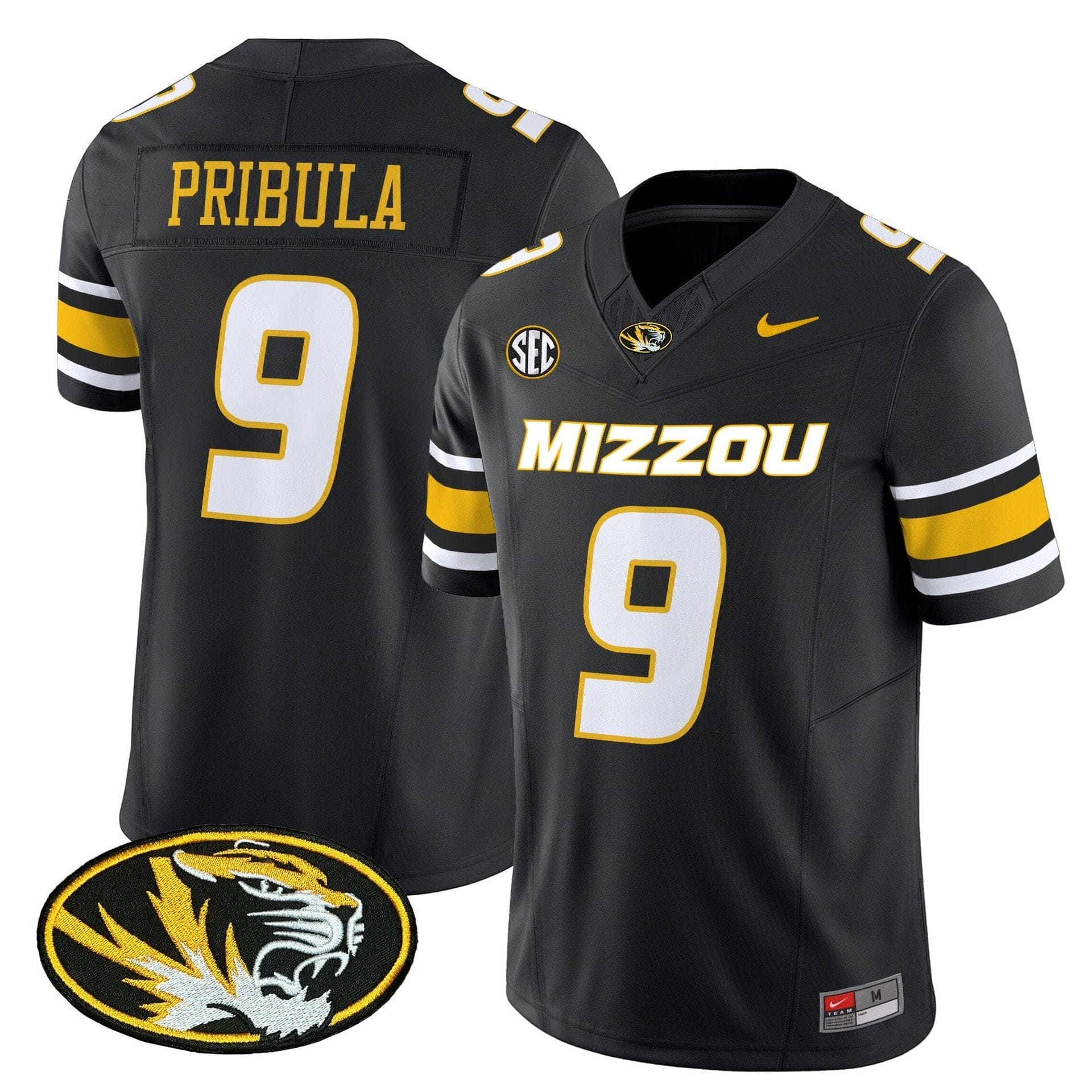 Beau Pribula Jersey #9 Missouri Tigers 2025 Vapor Limited Stitched