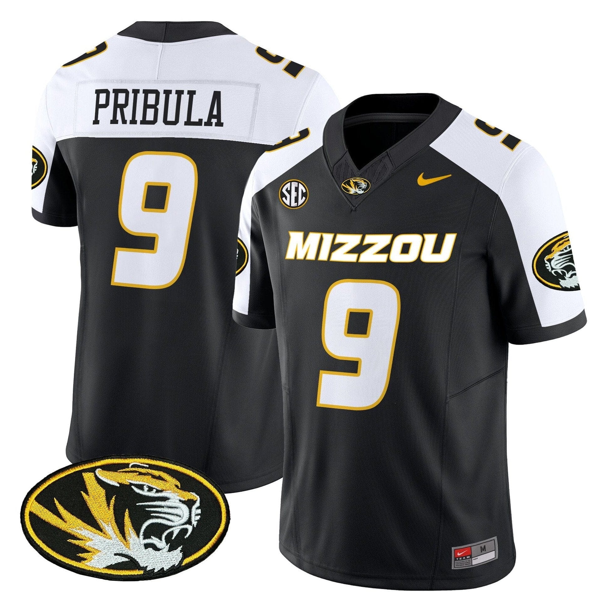 Beau Pribula Jersey #9 Missouri Tigers 2025 Vapor Limited Stitched - Image 3