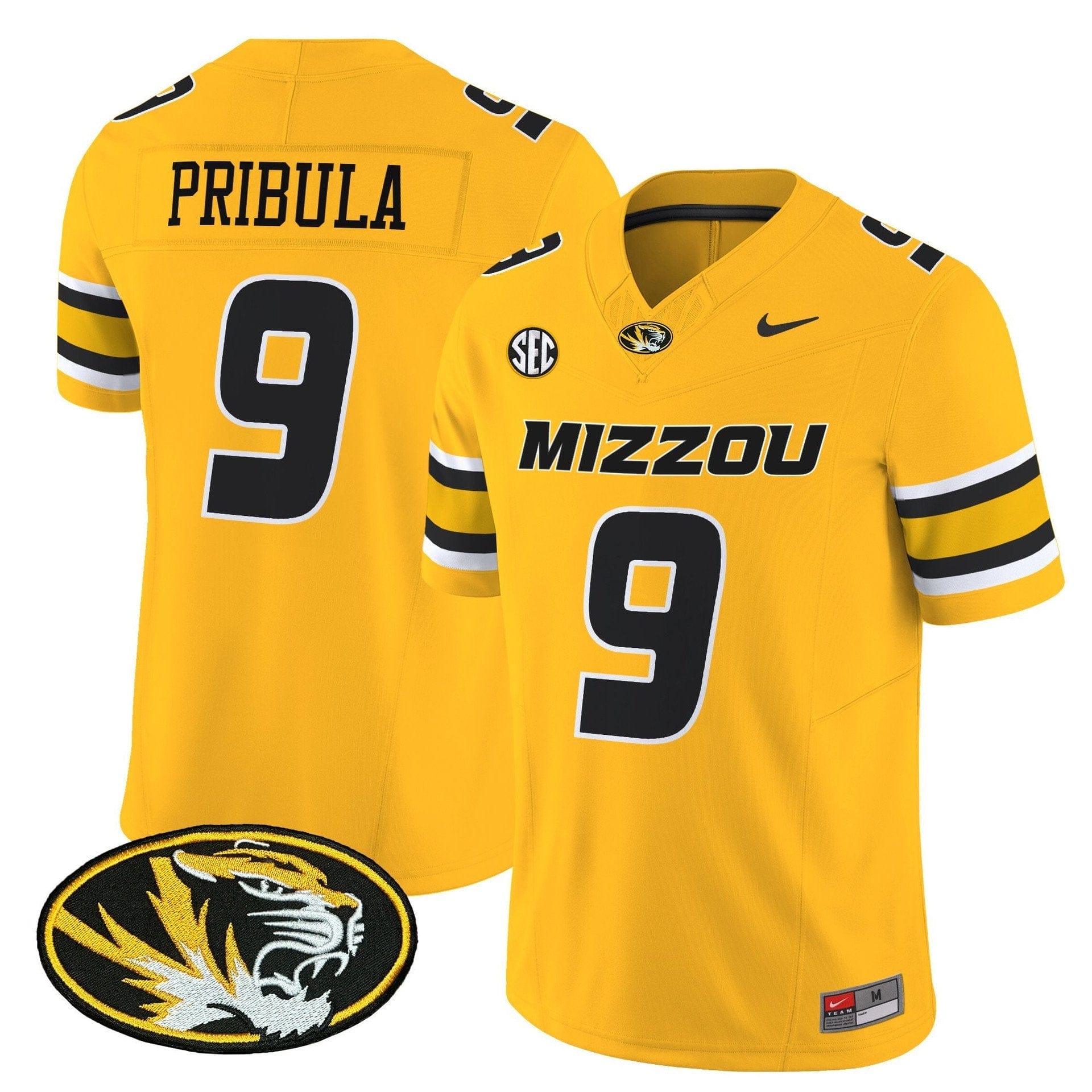 Beau Pribula Jersey #9 Missouri Tigers 2025 Vapor Limited Stitched - Image 5