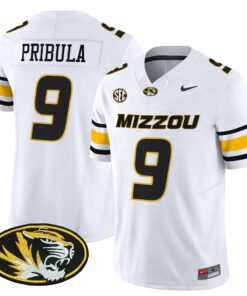 Alternative view of Beau Pribula Jersey #9 Missouri Tigers 2025 Vapor Limited Stitched
