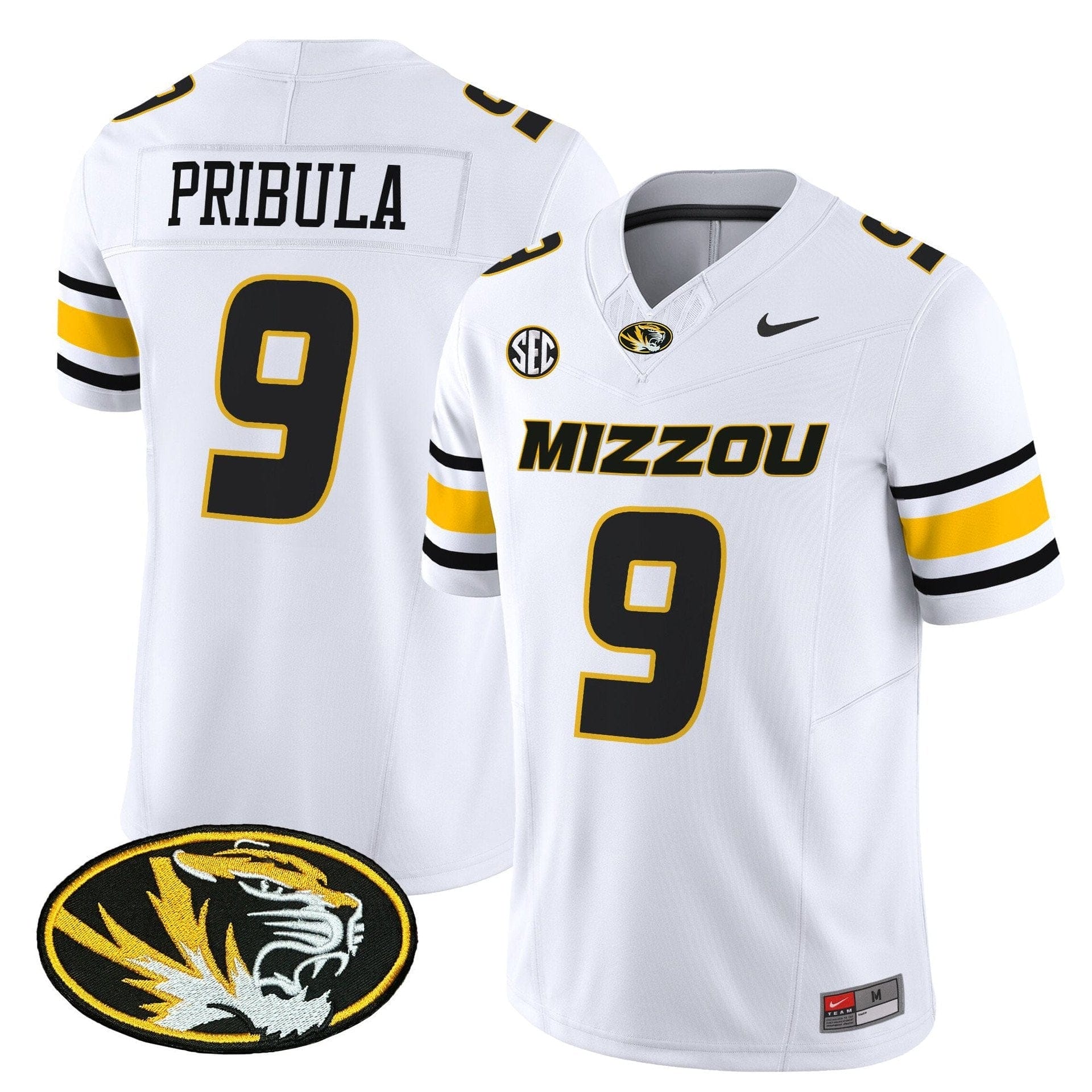 Beau Pribula Jersey #9 Missouri Tigers 2025 Vapor Limited Stitched - Image 2
