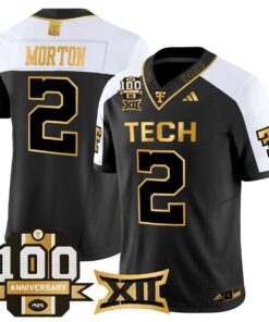 Behren Morton Jersey #2 Texas Tech 2025 100th Anniversary Stitched