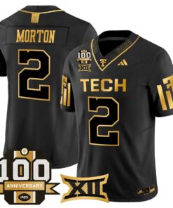 Alternative view of Behren Morton Jersey #2 Texas Tech 2025 100th Anniversary Stitched