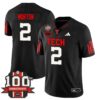 Behren Morton Jersey 2 Texas Tech Football 100th Anniversary Stitched Black