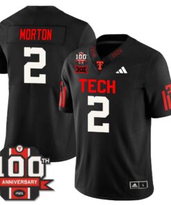 Behren Morton Jersey #2 Texas Tech Football 100th Anniversary Stitched