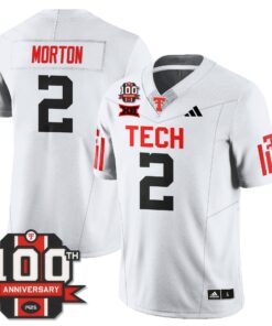 Alternative view of Behren Morton Jersey #2 Texas Tech Football 100th Anniversary Stitched