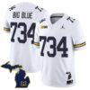 Big Blue Jersey 734 Michigan Wolverines 2025 Limited V2 Stitched White